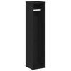 vidaXL Badezimmerschrank mit Rollenhalter Schwarz 20,5x20x90 cm
