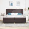 vidaXL Boxspringbett mit Matratze Dunkelbraun 200 x 200 cm Stoff