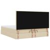 vidaXL Ottoman-Bett mit Matratze Creme 160x200 cm Stoff
