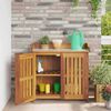 vidaXL Garten-Schrank Natur 78 x 36,5 x 78 cm Massivholz Akazie