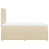 vidaXL Boxspringbett mit Matratze Creme 120x200 cm Stoff