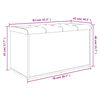 vidaXL Sitzbank mit Stauraum Betongrau 82x42x45 cm Holzwerkstoff