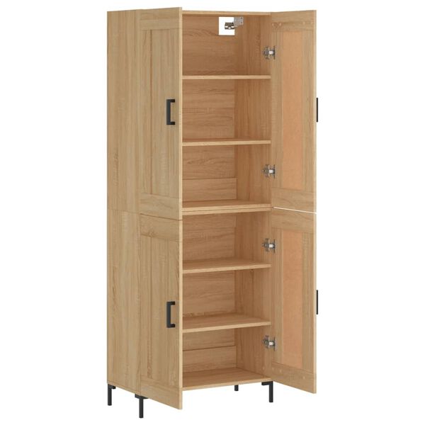 vidaXL Highboard Sonoma-Eiche 69,5x34x180 cm Holzwerkstoff