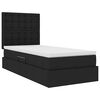 vidaXL Bett mit Stauraum und LED Schwarz 100 x 200 cm Polyester