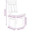 vidaXL Esszimmerstuhl 2 pcs Natürlich und hell Massivholz