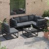 vidaXL Garten-Sofa-Set mit Kissen 5 pcs