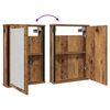 vidaXL Bad-Spiegelschrank Altholz-Optik 42x12x60 cm Holzwerkstoff
