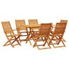vidaXL Garten Essgruppe 7 Stk. Braun Massivholz Akazie