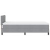 vidaXL Boxspringbett mit Matratze mit LED Hellgrau 90 x 190 cm Stoff
