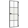 vidaXL Innent&uuml;r Schlank Schwarz 76x201,5 cm Hartglas und Aluminium