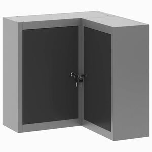 vidaXL Werkzeugschrank mit Regal Schwarz und Grau 55 x 55 x 55 cm