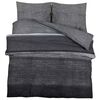 vidaXL Bettw&auml;sche-Set Dunkelgrau und Schwarz 260x240 cm Baumwolle