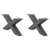 vidaXL Couchtischbeine X-Form 2 Stk. Anthrazit 70x(30-31) cm Stahl