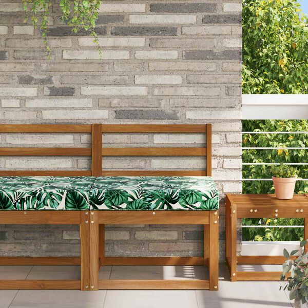 vidaXL Sofakissen f&uuml;r drau&szlig;en Blattmuster 60 x 60 x 8 cm Polyester