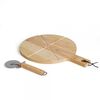 Livoo Pizza-Schneidebrett Set 30 cm Holz