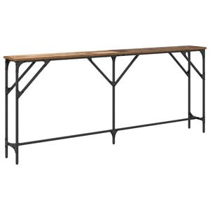 vidaXL Konsolentisch Altholz 180 x 23 x 75 cm Schichtholz und Metall