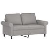 vidaXL 2-Sitzer-Sofa mit Kissen Hellgrau 120 cm Stoff