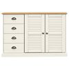 vidaXL Sideboard mit Schubladen VIGO 113x40x75 cm Massivholz Kiefer