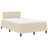 vidaXL Boxspringbett mit Matratze Creme 120 x 190 cm Stoff