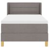 vidaXL Boxspringbett mit Matratze Taupe 200 x 90 cm Polyester