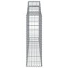vidaXL Gabionen mit Hochbogen 7 Stk. 300x30x100/120cm Verzinktes Eisen