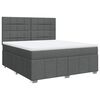 vidaXL Boxspringbett mit Matratze Dunkelgrau 180x200 cm Stoff