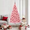 vidaXL K&uuml;nstlicher vorbeleuchteter Weihnachtsbaum Rosa 180 cm PVC