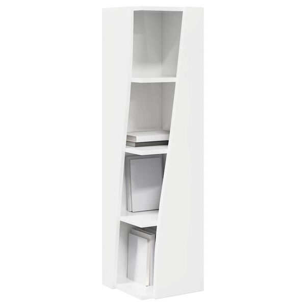 vidaXL Eckschrank Hochglanz Wei&szlig; 27,5x27x102cm Holzwerkstoff