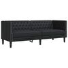 vidaXL Wohnzimmer Couch 3 pcs Schwarz 194 x 74,5 x 70,5 cm Kunstleder