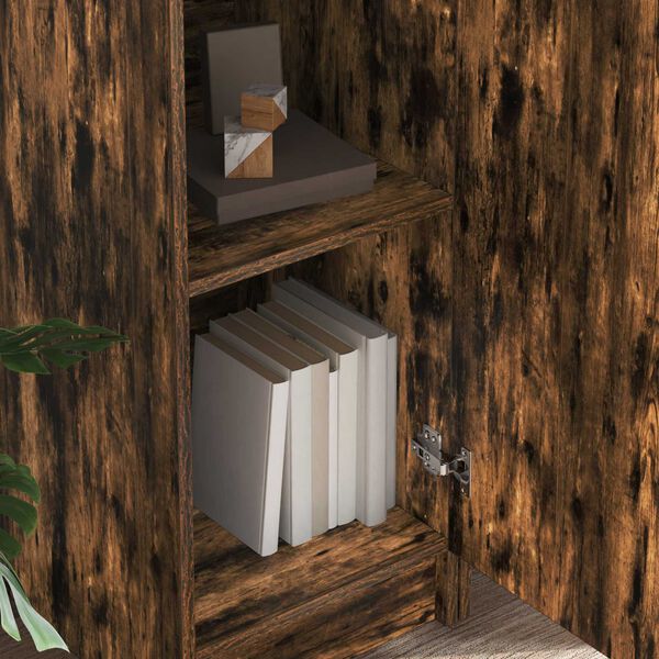 vidaXL Schreibtisch 2 pcs Ger&auml;ucherte Eiche