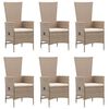 vidaXL 7-tlg. Garten-Essgruppe Beige