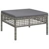 vidaXL 6-tlg. Garten-Lounge-Set mit Kissen Grau Poly Rattan