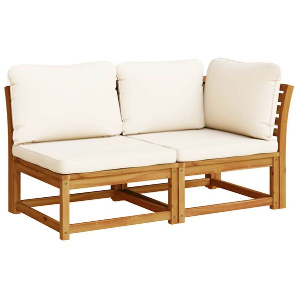 vidaXL 9-tlg. Garten-Lounge-Set mit Kissen Massivholz Akazie