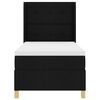 vidaXL Boxspringbett mit Matratze Schwarz 90 x 190 cm Stoff
