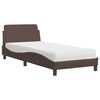 vidaXL Bett mit Matratze "Dover" Braun 90x200 cm Kunstleder