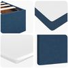 vidaXL Ottoman-Bett mit Matratzen Blau 180x200 cm Stoff