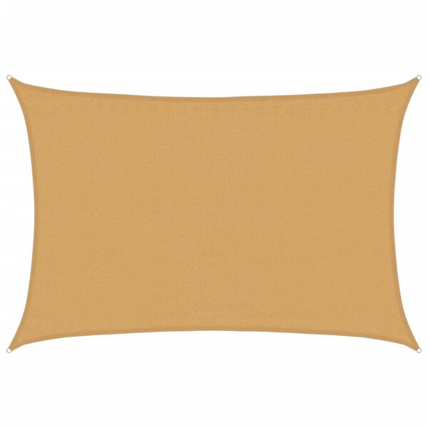 vidaXL Sonnensegel 160 g/m&sup2; Rechteckig Sandfarbe 3,5x4,5 m HDPE
