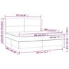 vidaXL Boxspringbett mit Matratze & LED Dunkelbraun 200x200 cm Stoff
