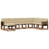 vidaXL Outdoor-Sofagarnitur 8 stk. Natur und Beige