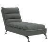 vidaXL Chaiselongue mit Kissen Dunkelgrau Stoff