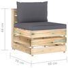 vidaXL 6-tlg. Garten-Lounge-Set mit Kissen Gr&uuml;n Impr&auml;gniertes Holz