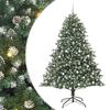vidaXL K&uuml;nstlicher Weihnachtsbaum mit 300 LEDs mit St&auml;nder Gr&uuml;n 210 cm