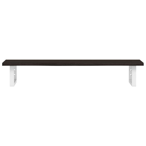 vidaXL Waschtischplatte mit Halterung Stahl und Massivholz Eiche