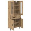 vidaXL Highboard mit Schubladen 2 pcs Artisan-Eiche Holzwerkstoff