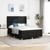 vidaXL Boxspringbett mit Matratze Schwarz 140 x 190 cm Stoff