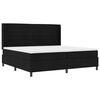 vidaXL LED Boxspringbett mit Matratze Schwarz 200 x 200 cm Stoff