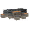 vidaXL Gartensofa-set 10 pcs Grau Poly-Rattan