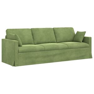 vidaXL Sofa Hellgr&uuml;n 228 x 78 x 80 cm Samt