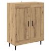 vidaXL Highboard 2 pcs Artisan-Eiche Engineered Wood und Glas