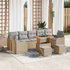 vidaXL Garten-Sofa-Set 10 pcs Beige Poly-Rattan